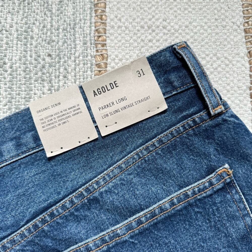 Agolde Parker Long Low Slung Vintage Straight High Rise Slouchy Jeans Women’s 31 - Picture 7 of 10